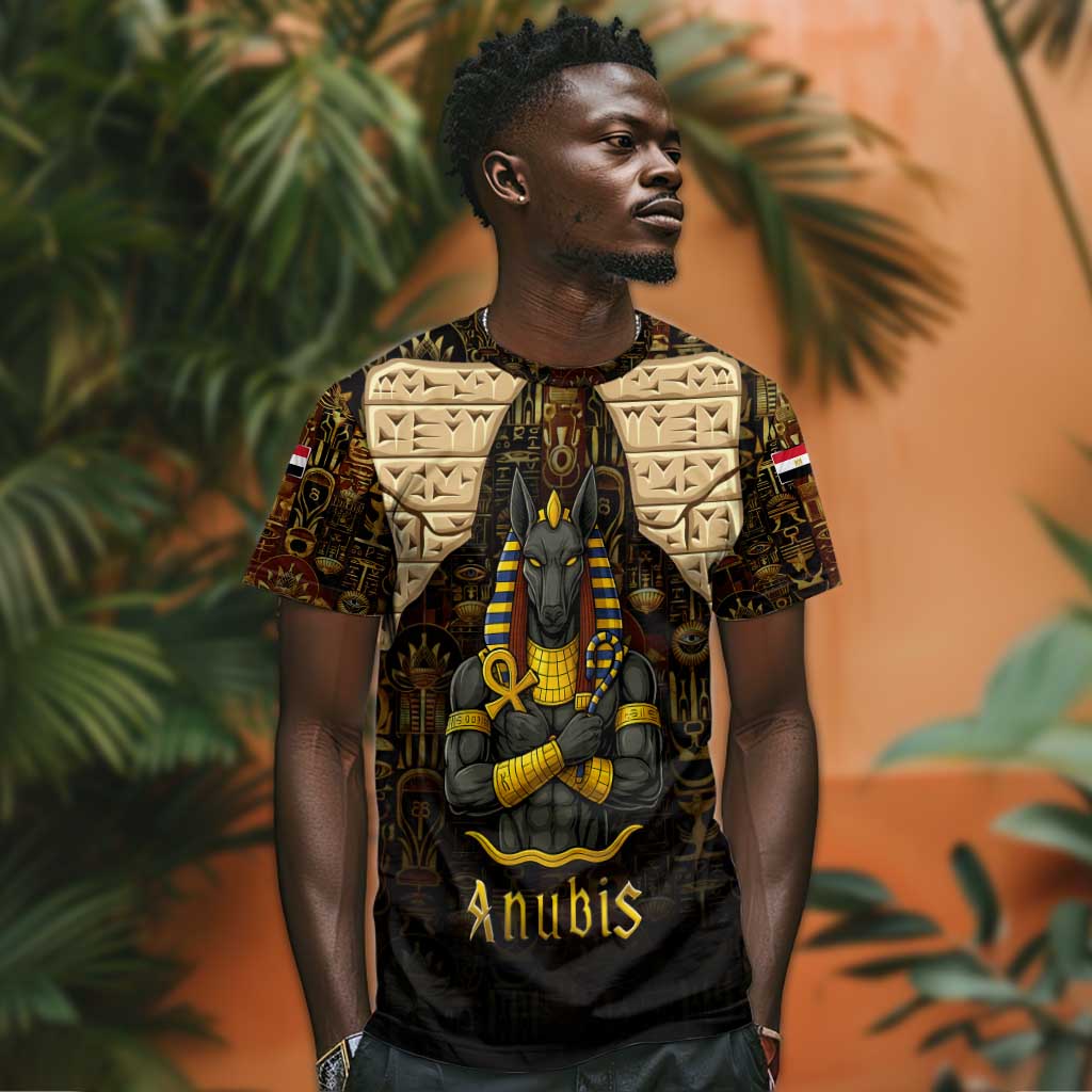 Anubis Egypt T shirt Ancient Hieroglyph Pharaoh Spirit TS04