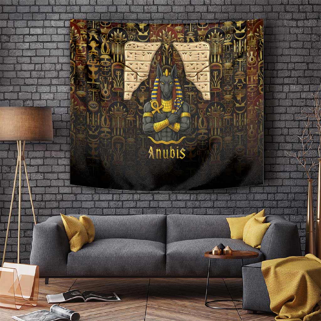 Anubis Egypt Tapestry Ancient Hieroglyph Pharaoh Spirit TS04