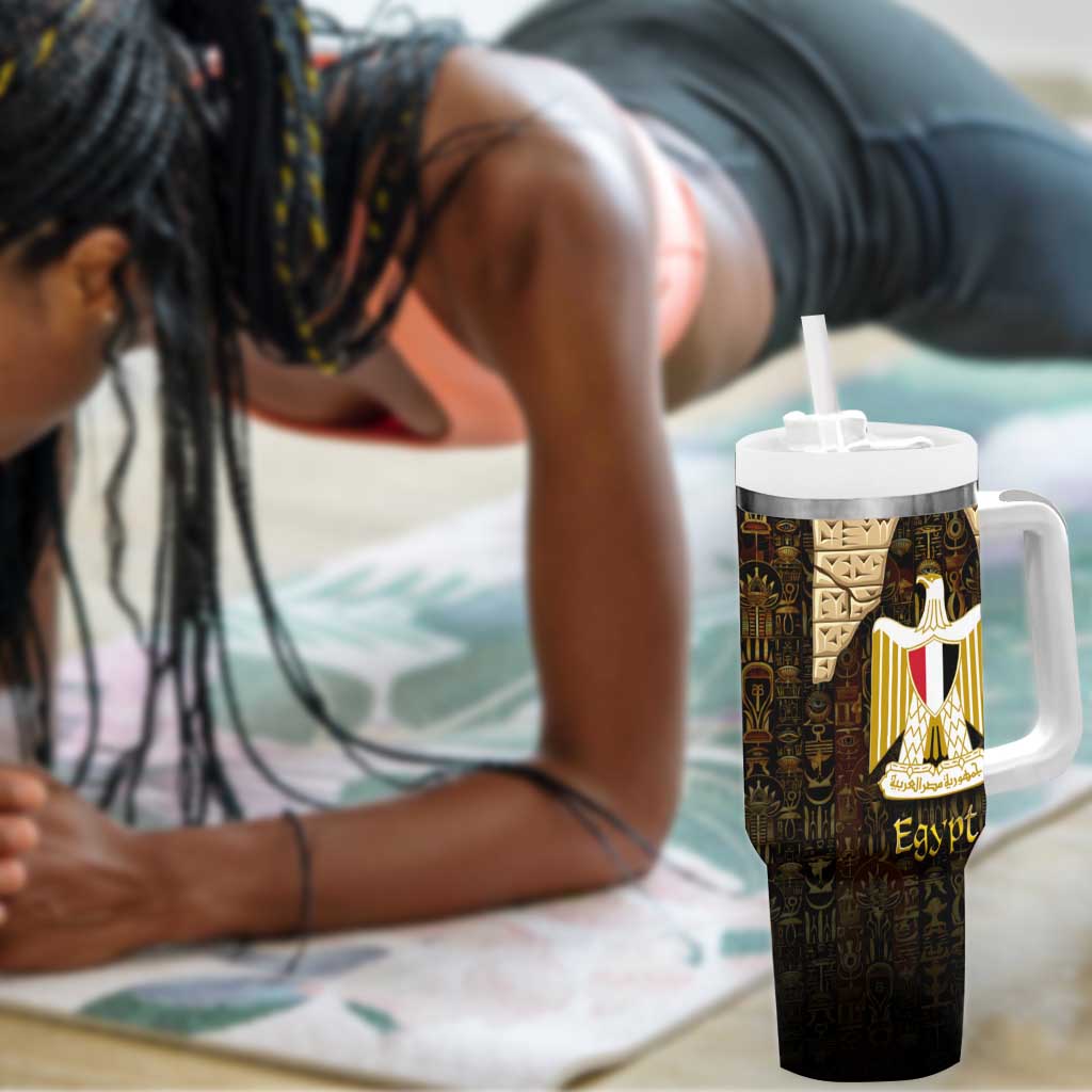 Anubis Egypt Tumbler With Handle Ancient Hieroglyph Pharaoh Spirit TS04
