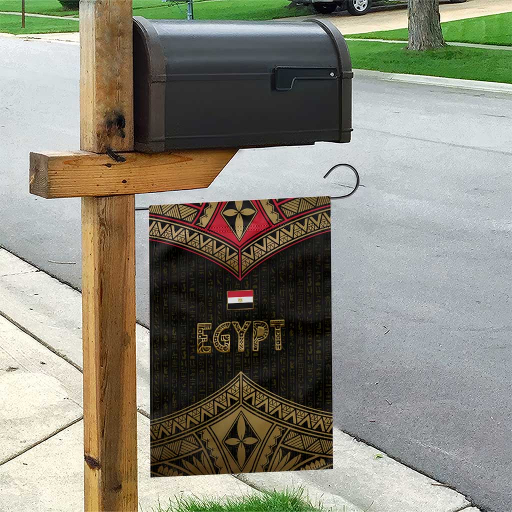 Ankh Eye of Horus Egypt Garden Flag Ancient Black Gold Hieroglyph Spirit TS04