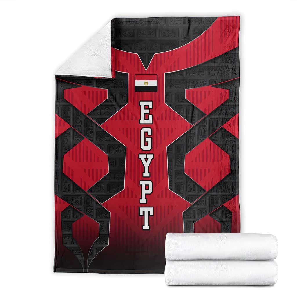 Egypt Flag Emblem Blanket Red Black Bold Spirit TS04