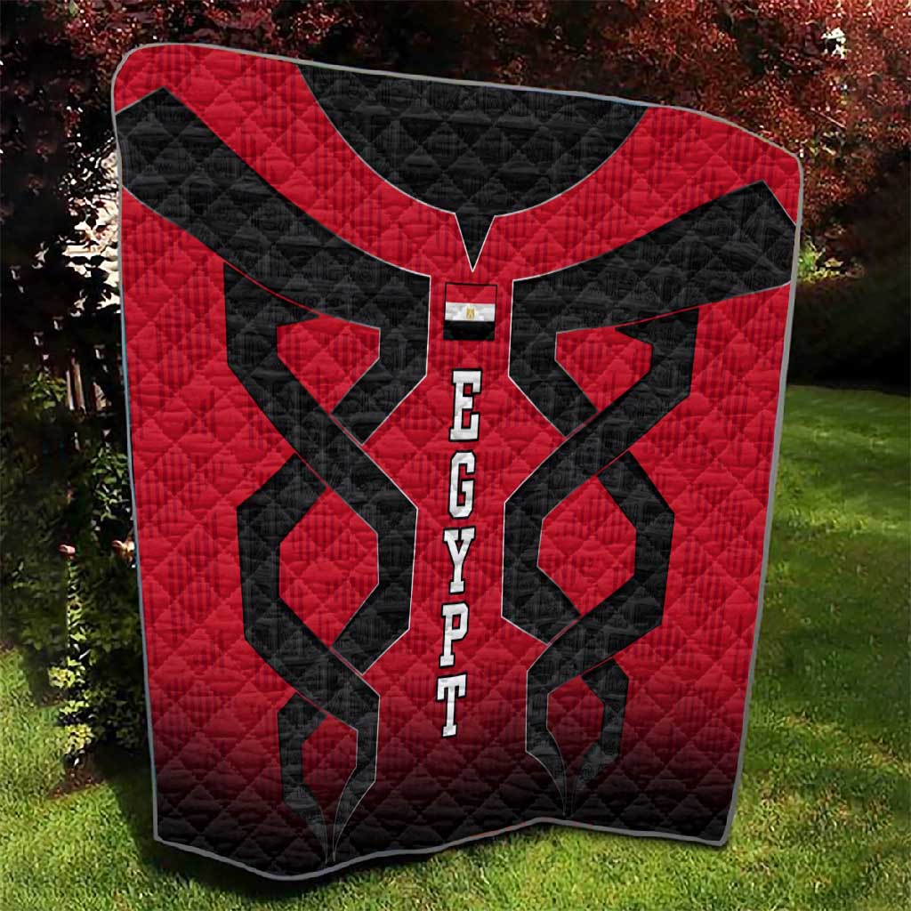 Egypt Flag Emblem Quilt Red Black Bold Spirit TS04