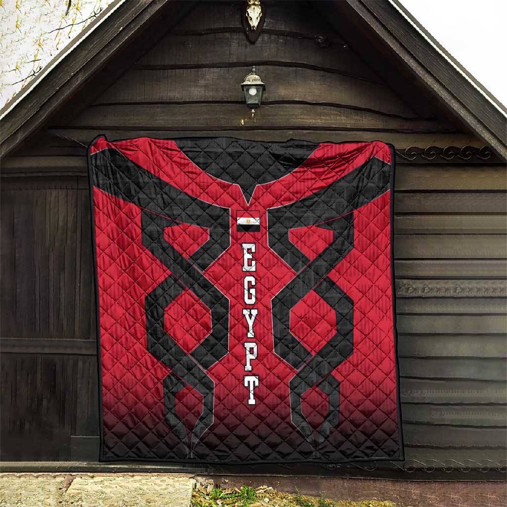 Egypt Flag Emblem Quilt Red Black Bold Spirit TS04
