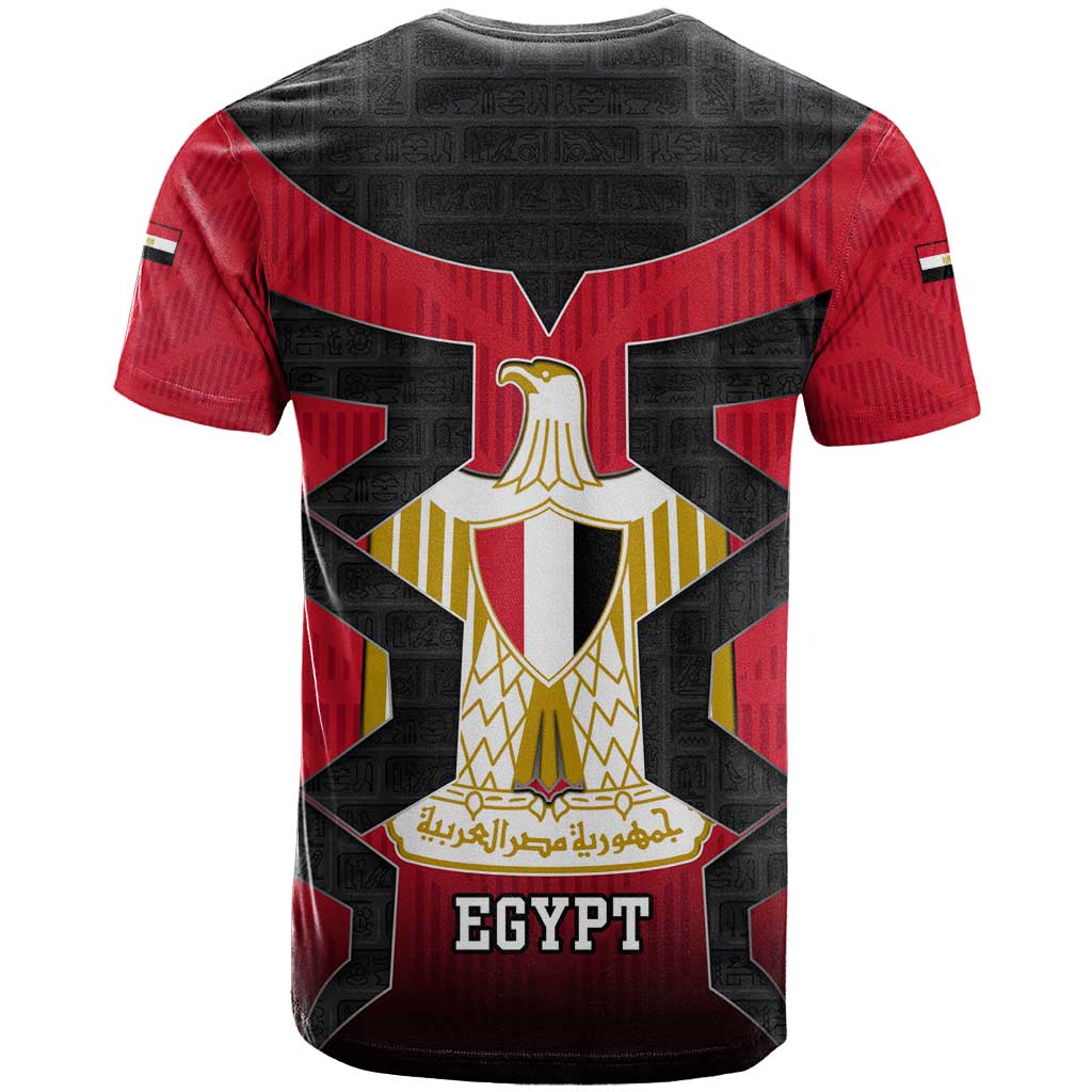Egypt Flag Emblem T shirt Red Black Bold Spirit TS04