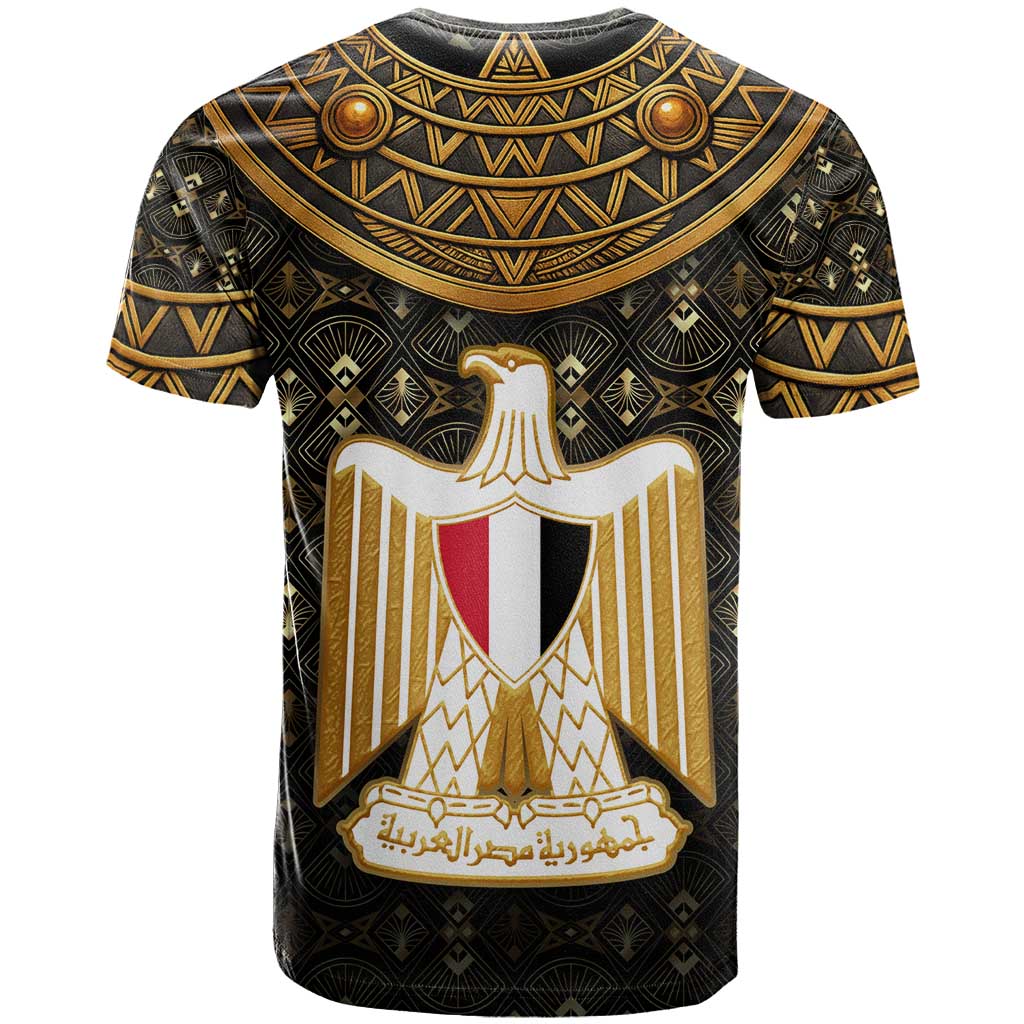 Pharaoh King Tut Egypt T shirt Hieroglyphic Gold Pattern TS04