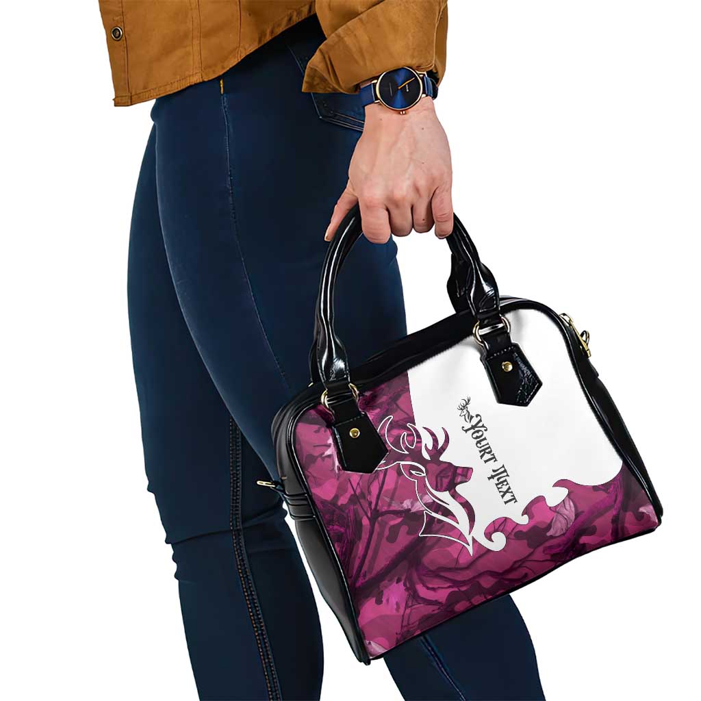 Pink Camo Customize Name Deer Hunting Shoulder Handbag Tribal Buck Silhouette TS04