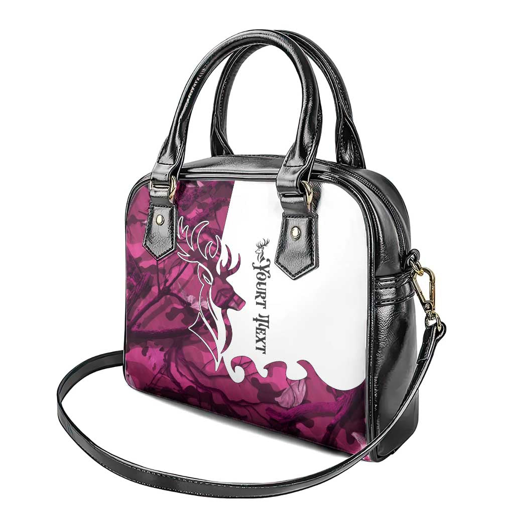 Pink Camo Customize Name Deer Hunting Shoulder Handbag Tribal Buck Silhouette TS04