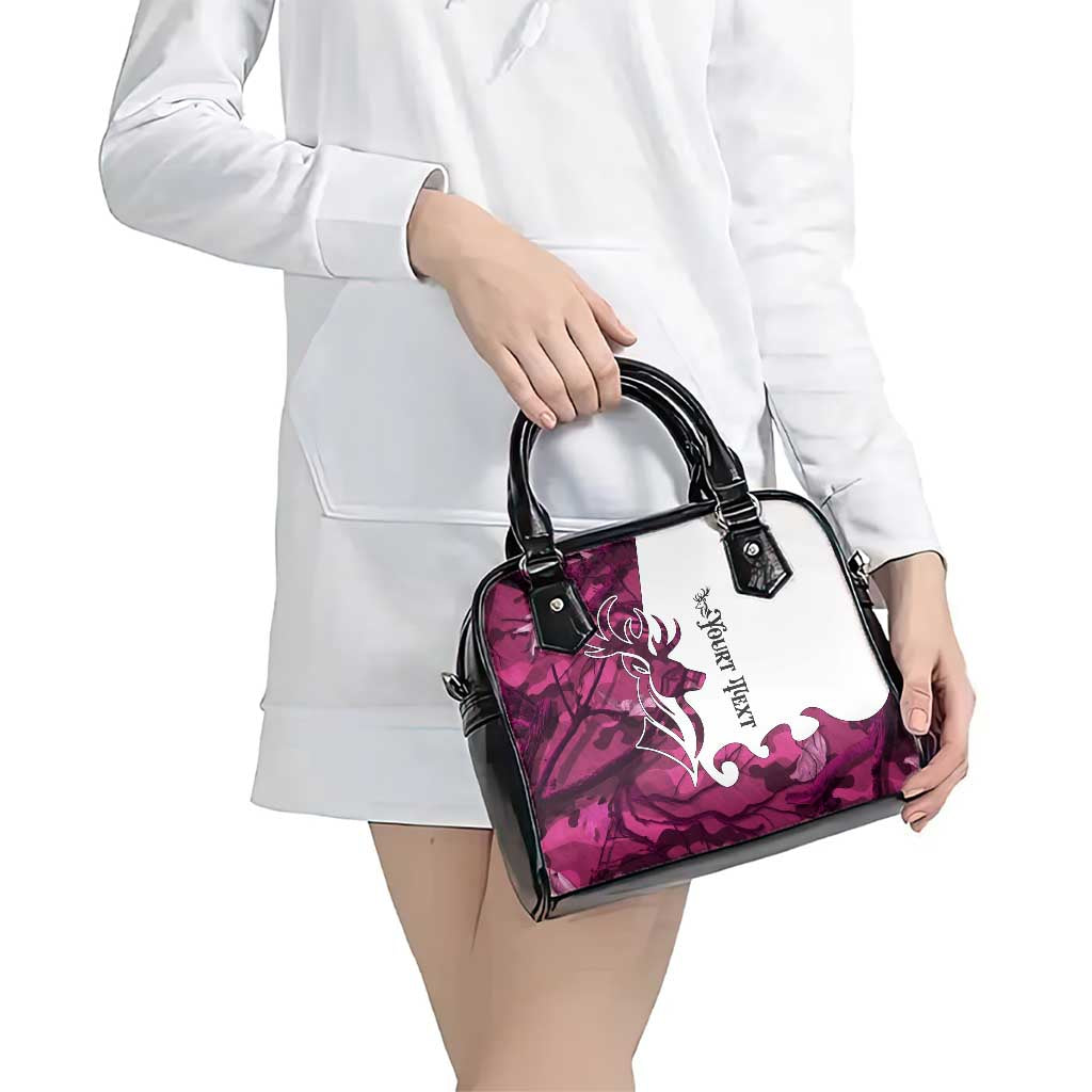 Pink Camo Customize Name Deer Hunting Shoulder Handbag Tribal Buck Silhouette TS04