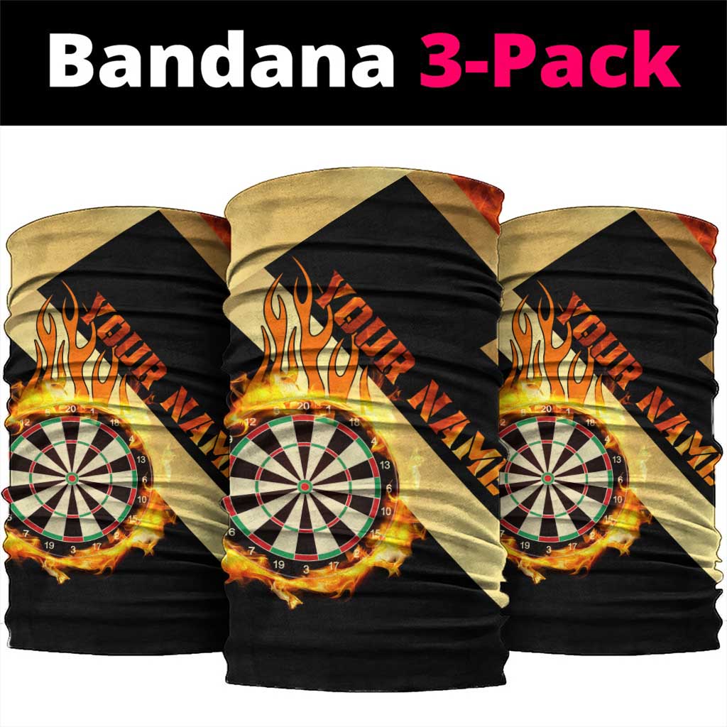 Flaming Dartboard Darts Neck Gaiter Personalized Bold Geometric Patterns TS04