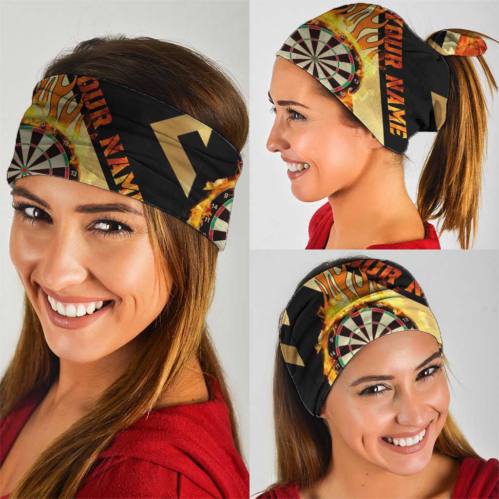 Flaming Dartboard Darts Neck Gaiter Personalized Bold Geometric Patterns TS04