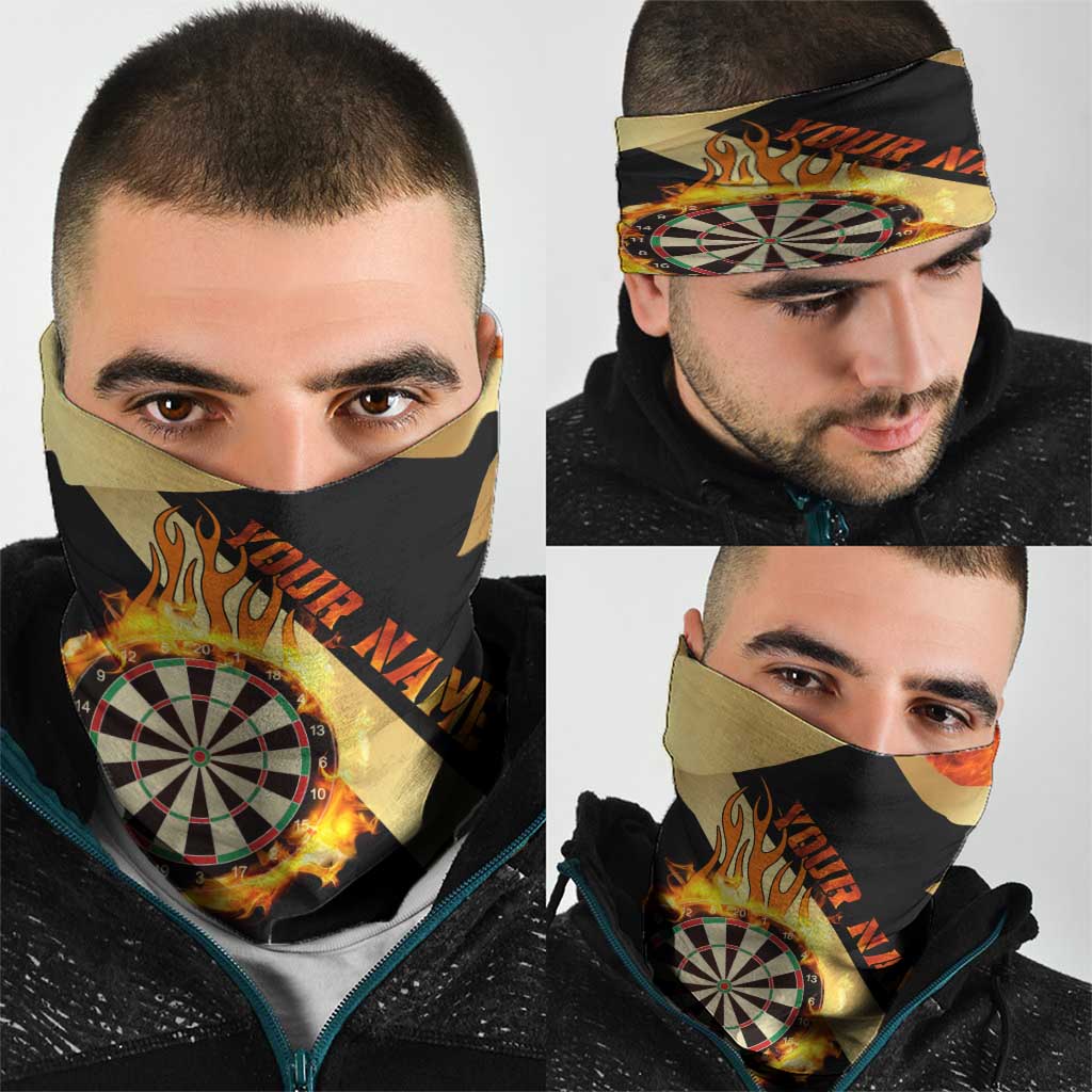 Flaming Dartboard Darts Neck Gaiter Personalized Bold Geometric Patterns TS04