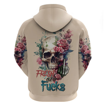 Fresh Out Of F Watercolor Skull Hoodie TS04