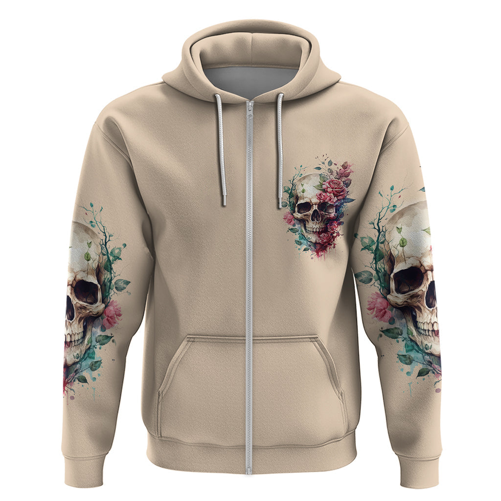 Fresh Out Of F Watercolor Skull Hoodie TS04