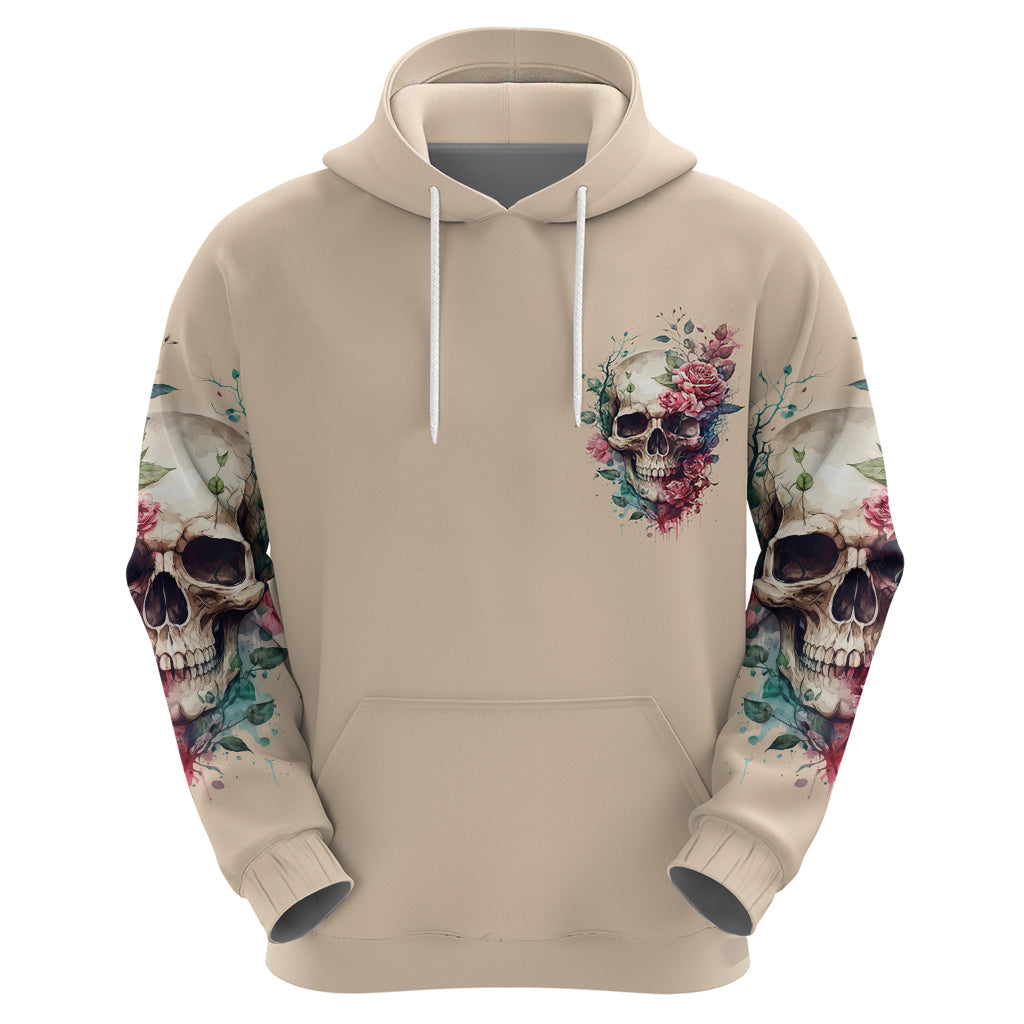 Fresh Out Of F Watercolor Skull Hoodie TS04