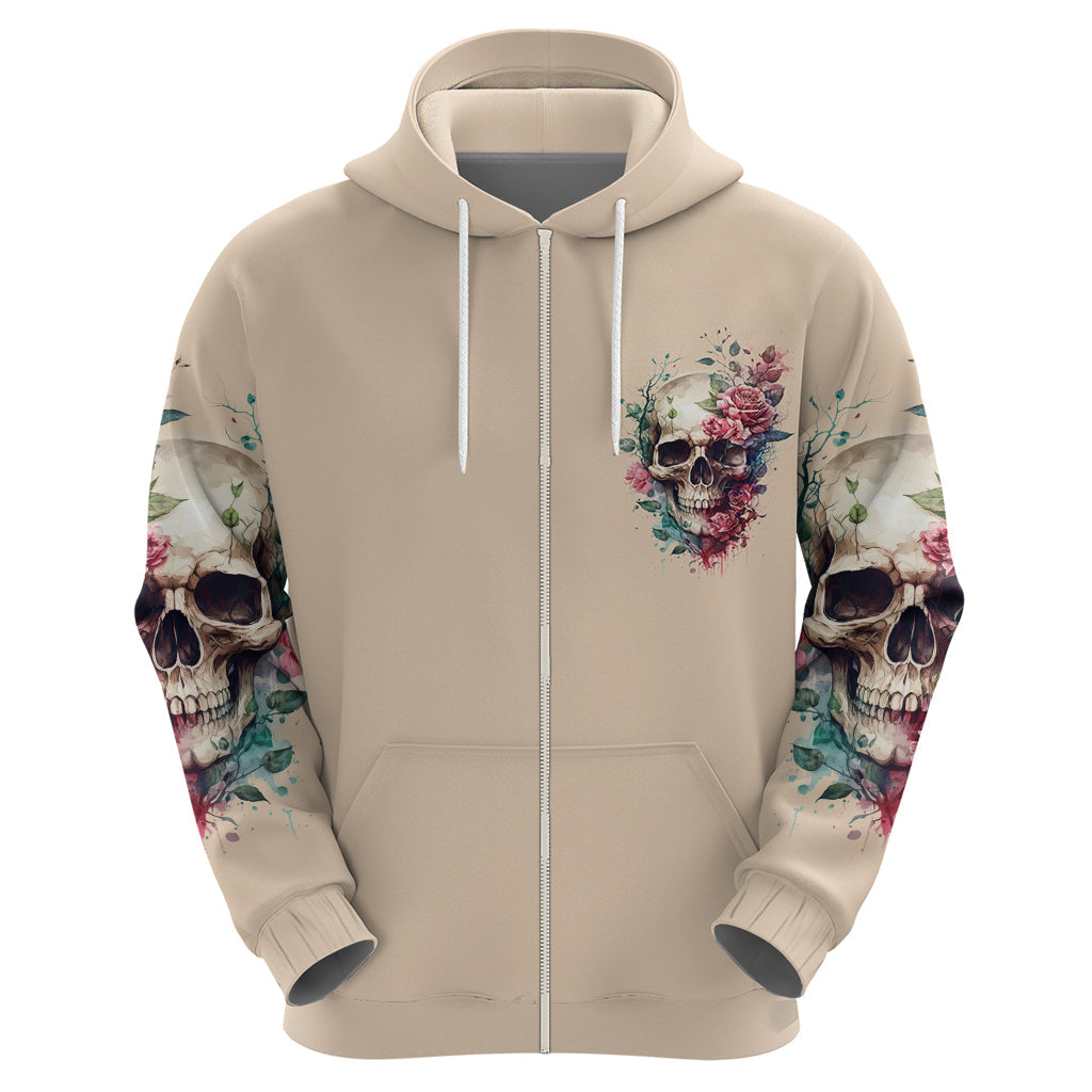 Fresh Out Of F Watercolor Skull Hoodie TS04