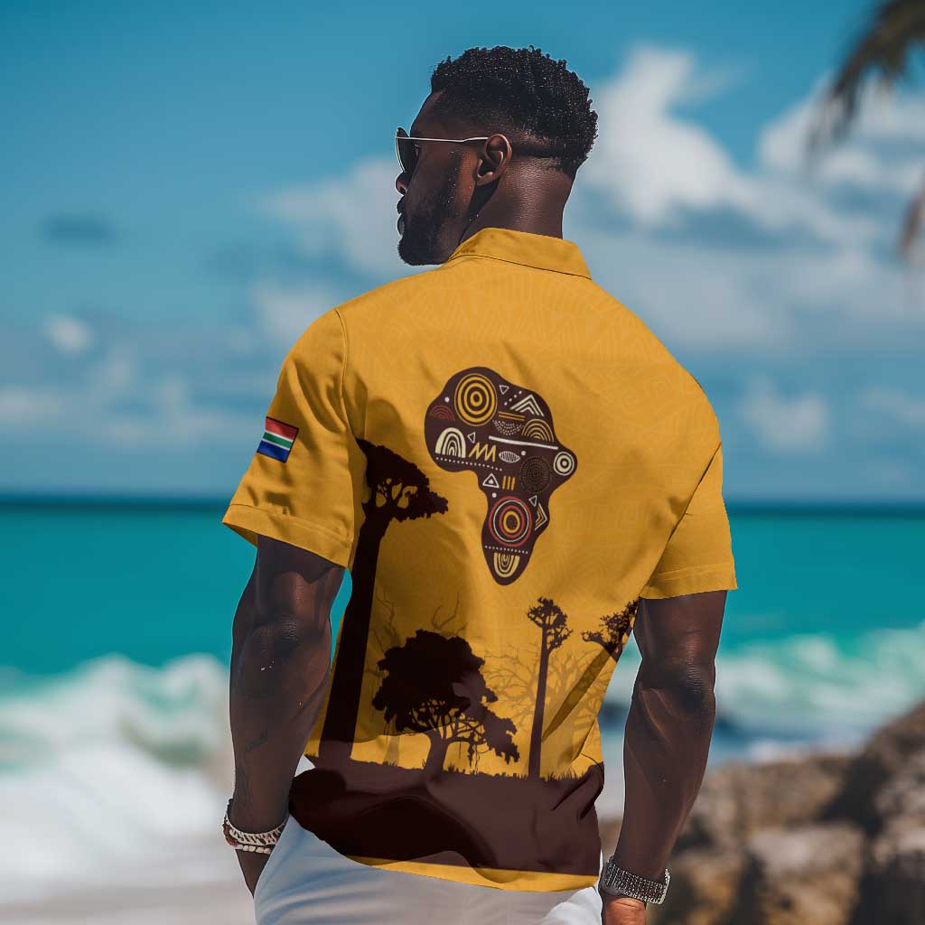 South Africa Flag Hawaiian Shirt Tribal Africa Heritage - Wildlife Silhouettes in Earthy TS04