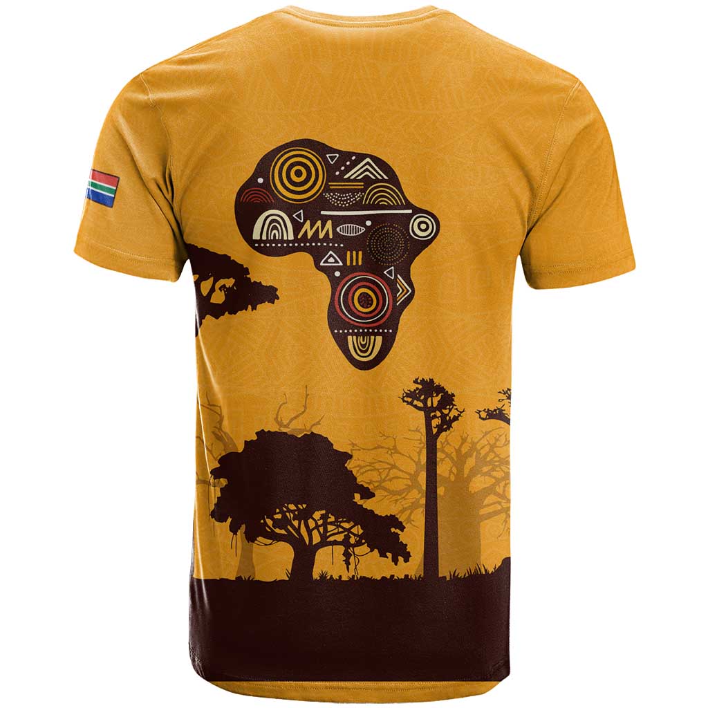 South Africa Flag T shirt Tribal Africa Heritage - Wildlife Silhouettes in Earthy TS04
