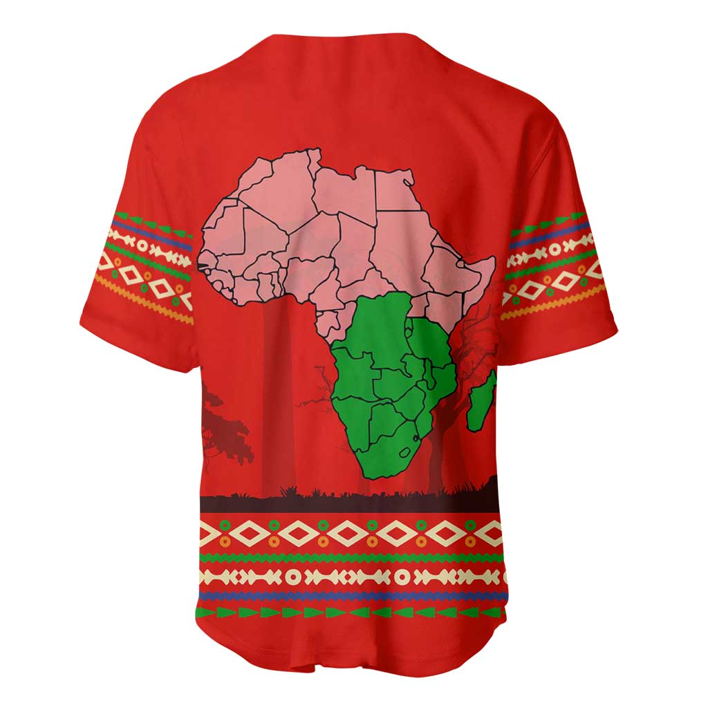 Wildlife South Africa Baseball Jersey Tribal Pattern National Flag Safari Silhouettes TS04