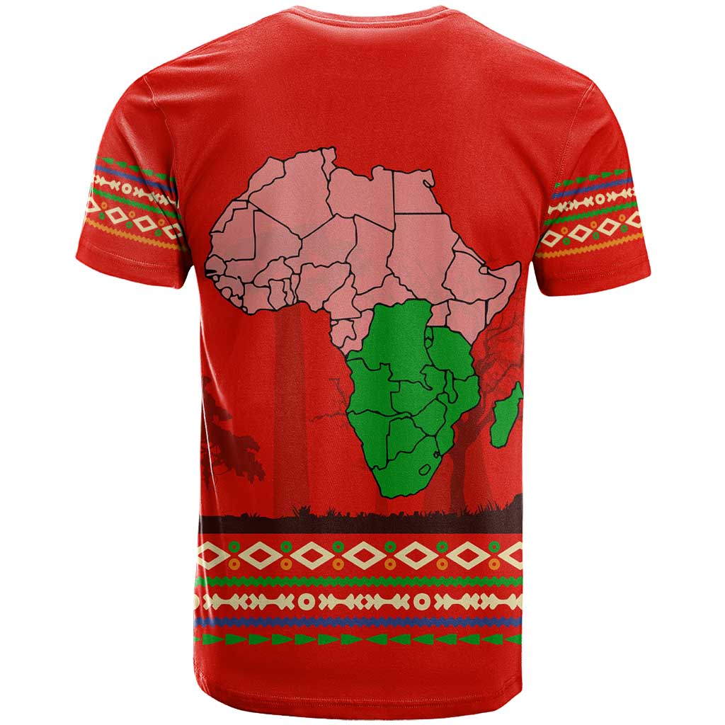 Wildlife South Africa T shirt Tribal Pattern National Flag Safari Silhouettes TS04