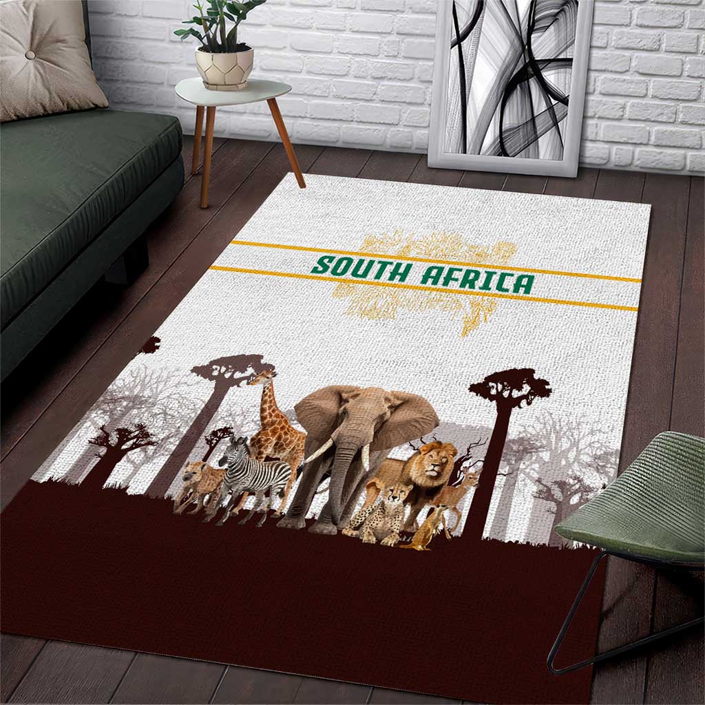 South Africa Wildlife Pride Area Rug Big Five Animals TS04