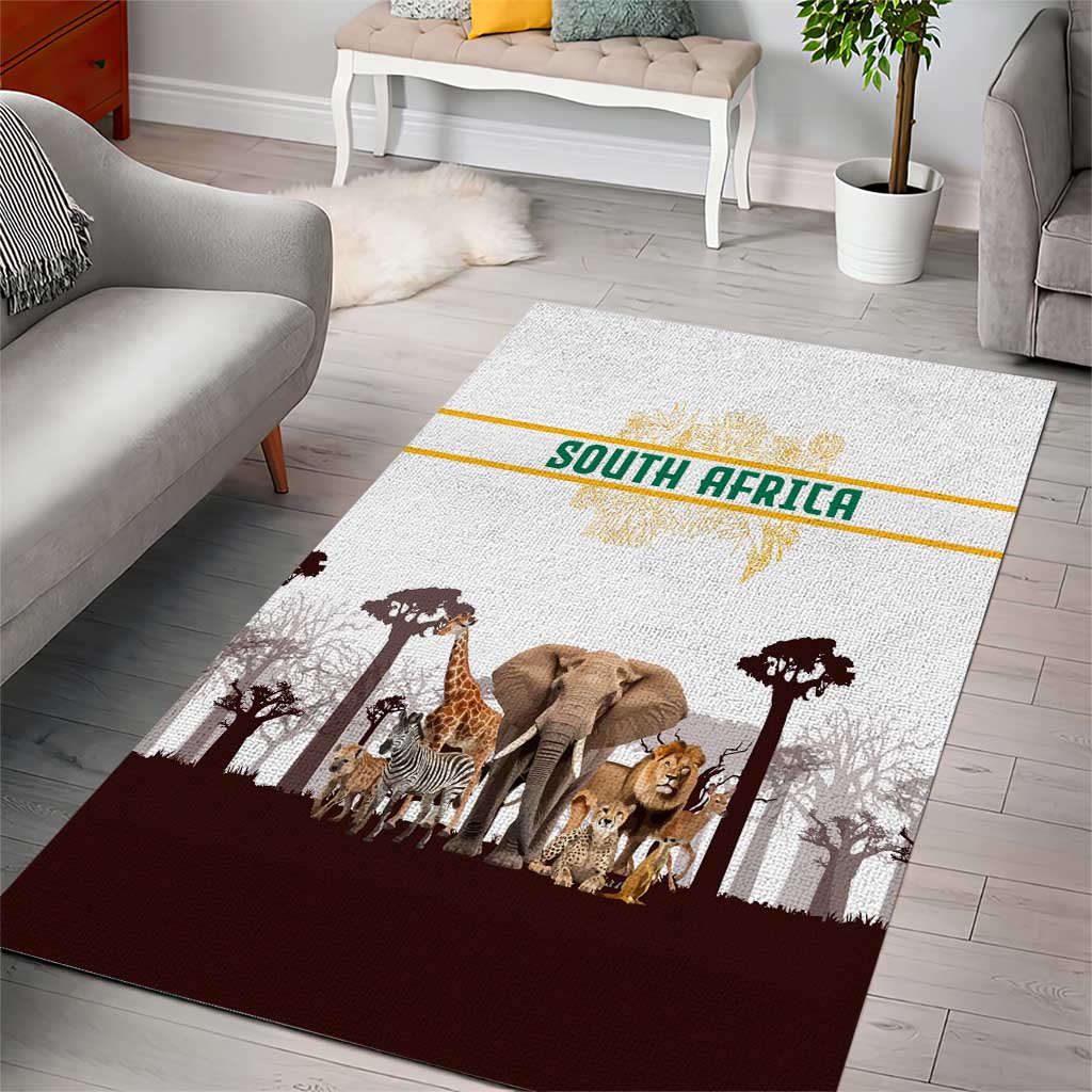 South Africa Wildlife Pride Area Rug Big Five Animals TS04