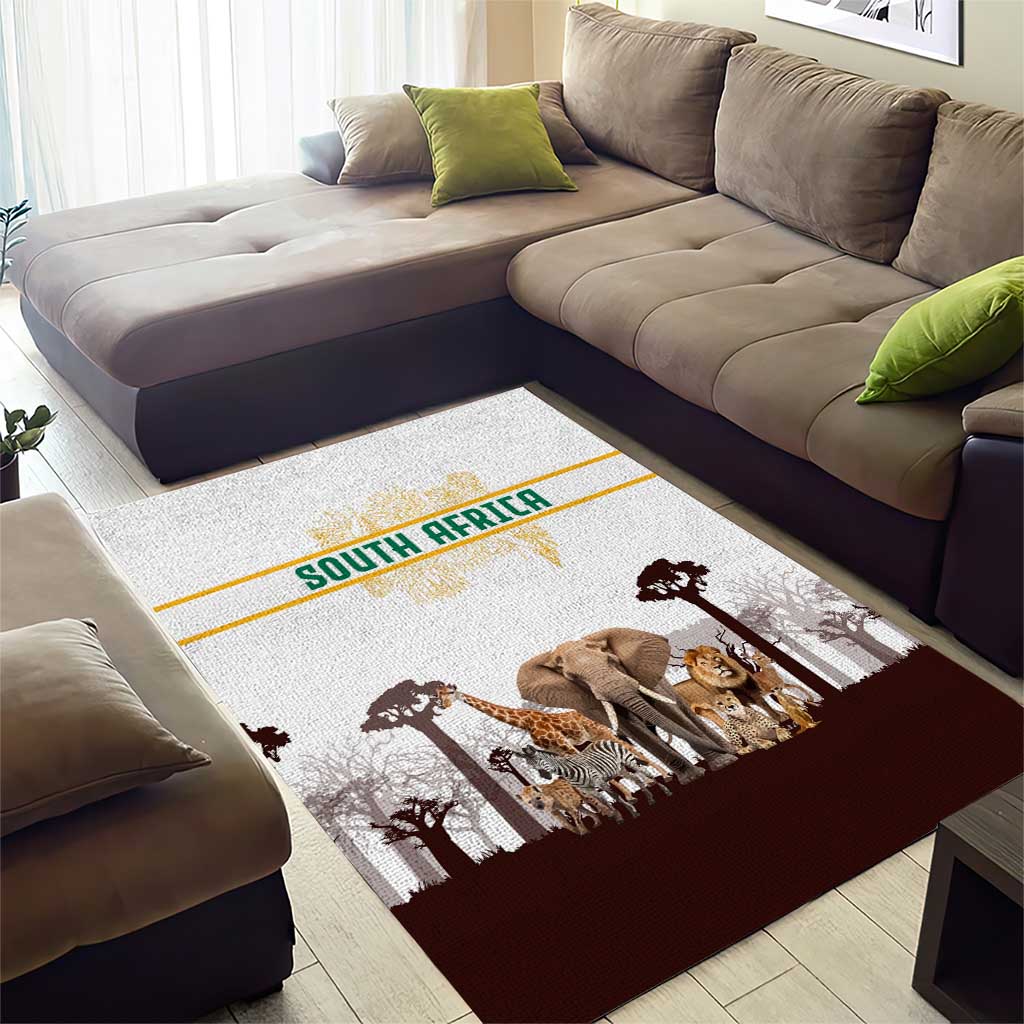 South Africa Wildlife Pride Area Rug Big Five Animals TS04