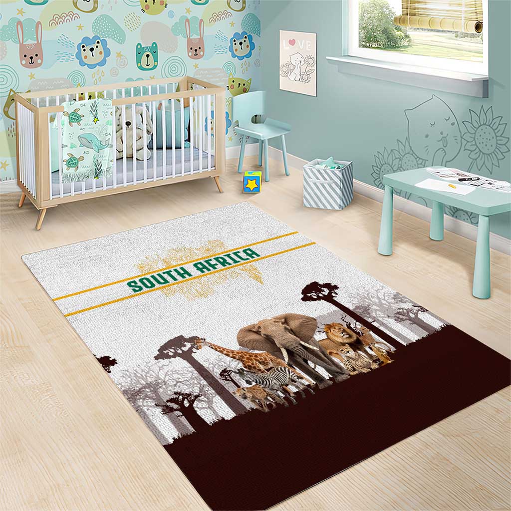 South Africa Wildlife Pride Area Rug Big Five Animals TS04