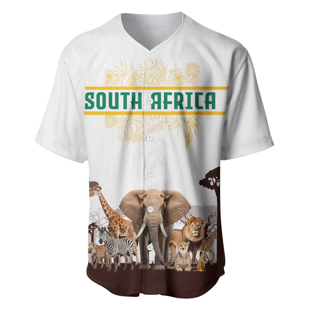 South Africa Wildlife Pride Baseball Jersey Big Five Animals TS04