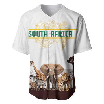 South Africa Wildlife Pride Baseball Jersey Big Five Animals TS04