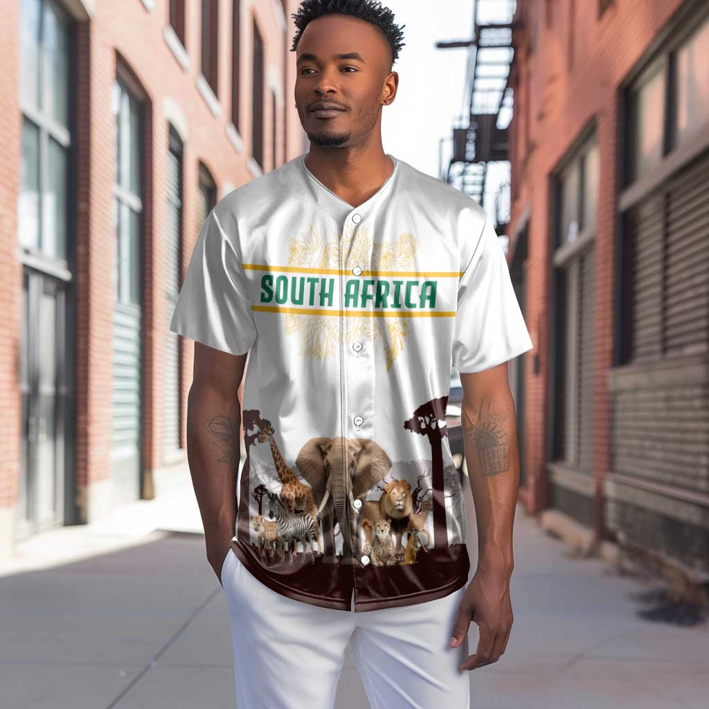 South Africa Wildlife Pride Baseball Jersey Big Five Animals TS04