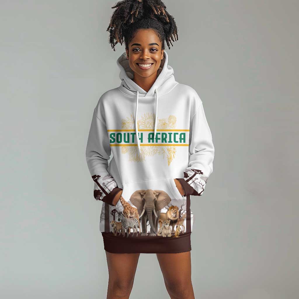 South Africa Wildlife Pride Hoodie Dress Big Five Animals TS04