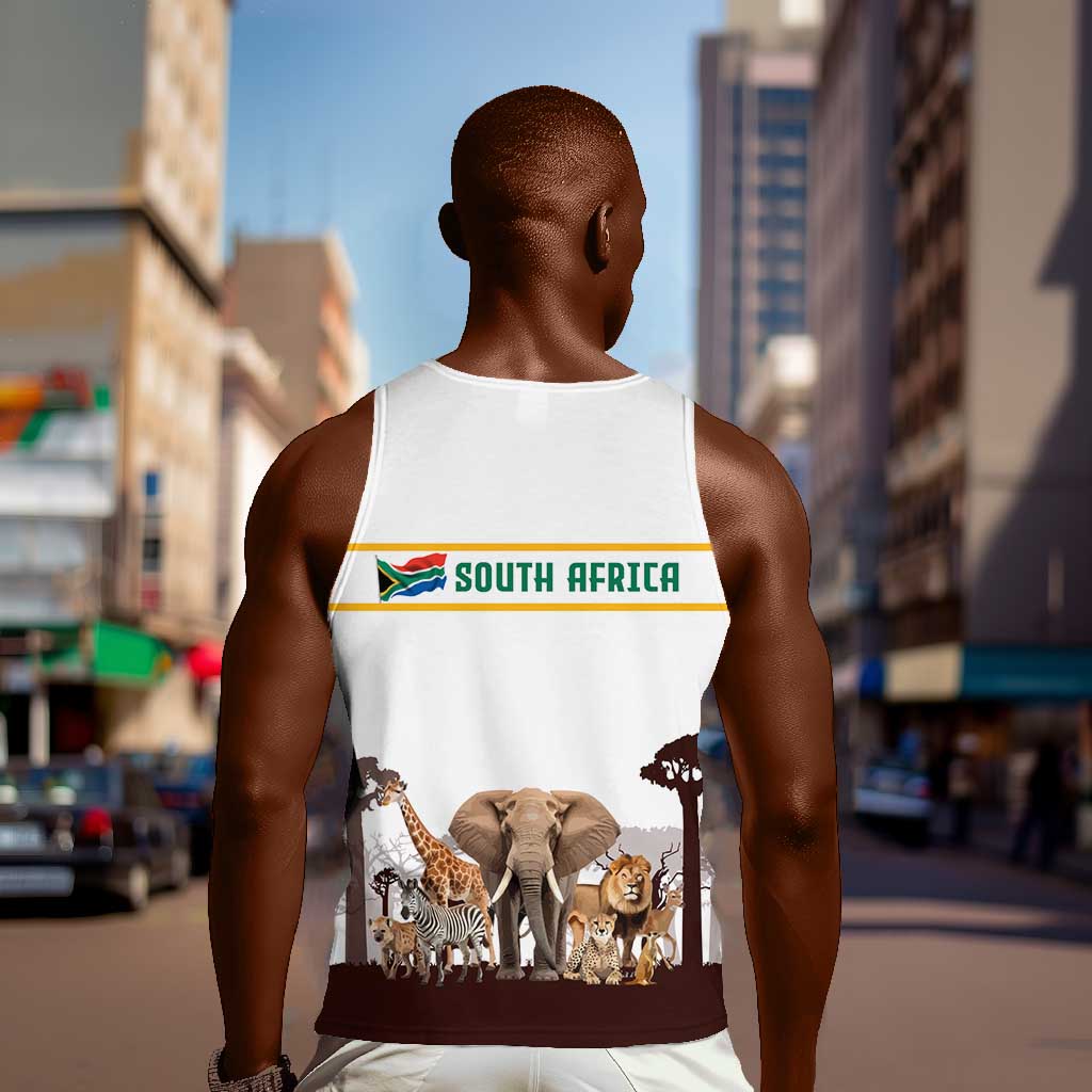 South Africa Wildlife Pride Men Tank Top Big Five Animals TS04