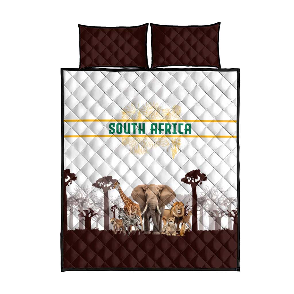 South Africa Wildlife Pride Quilt Bed Set Big Five Animals TS04