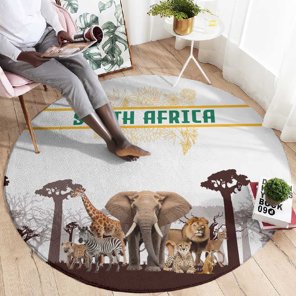 South Africa Wildlife Pride Round Carpet Big Five Animals TS04