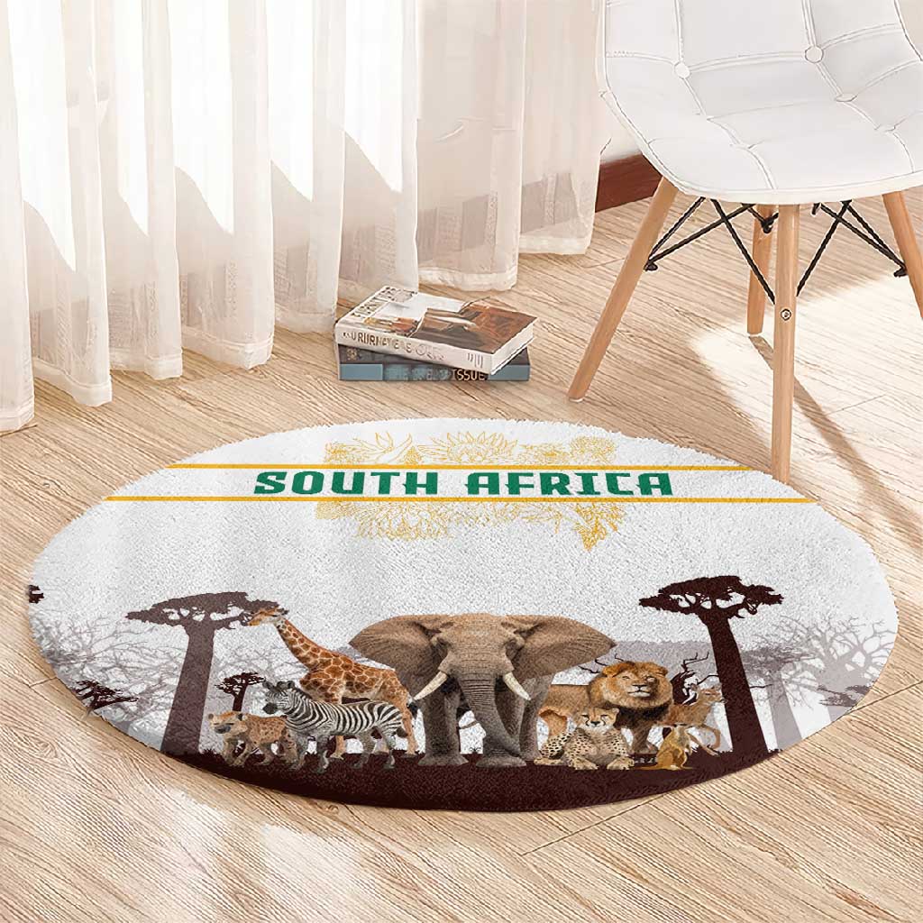 South Africa Wildlife Pride Round Carpet Big Five Animals TS04