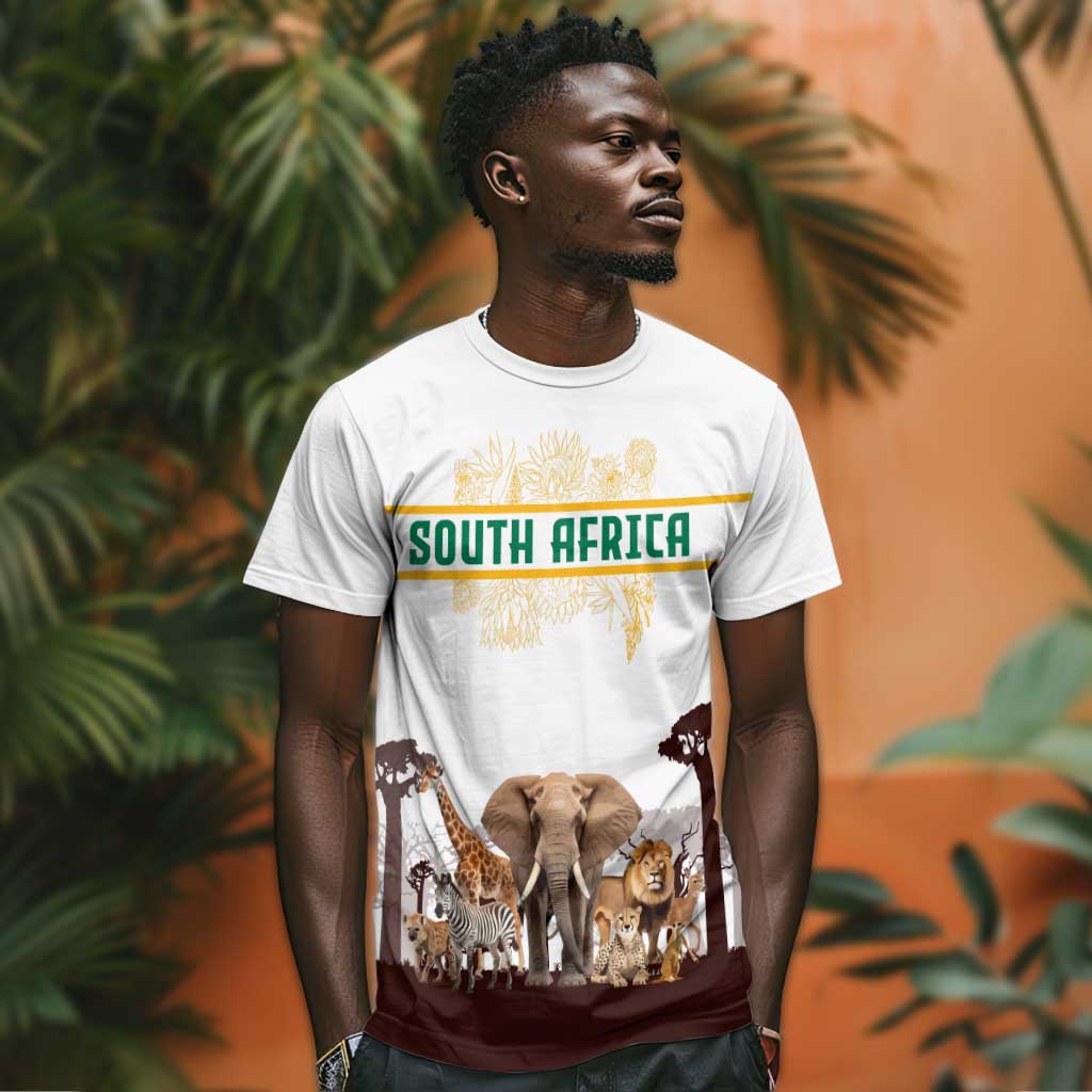 South Africa Wildlife Pride T shirt Big Five Animals TS04