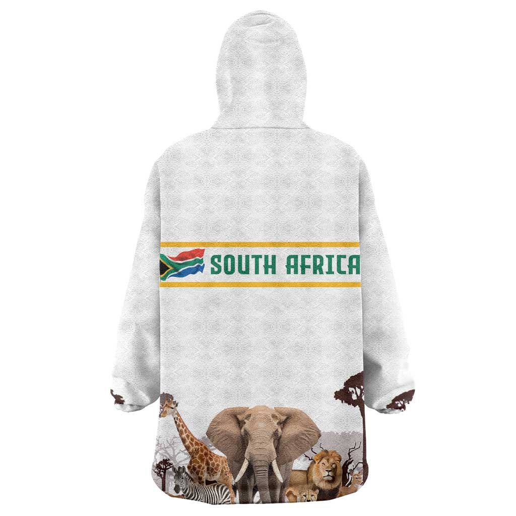 South Africa Wildlife Pride Wearable Blanket Hoodie Big Five Animals TS04