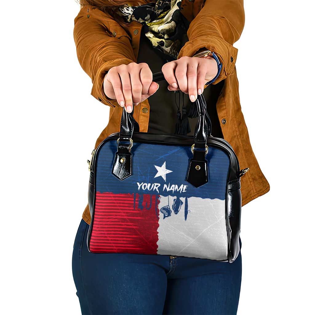 Flag Texas Fishing Shoulder Handbag Personalized Hanging Fish and Hooks Graphic TS04