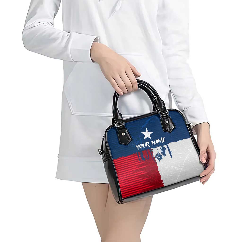 Flag Texas Fishing Shoulder Handbag Personalized Hanging Fish and Hooks Graphic TS04