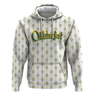 Oktoberfest Hoodie with Oktoberfest Beer Mug Illustration White Diamond TS04