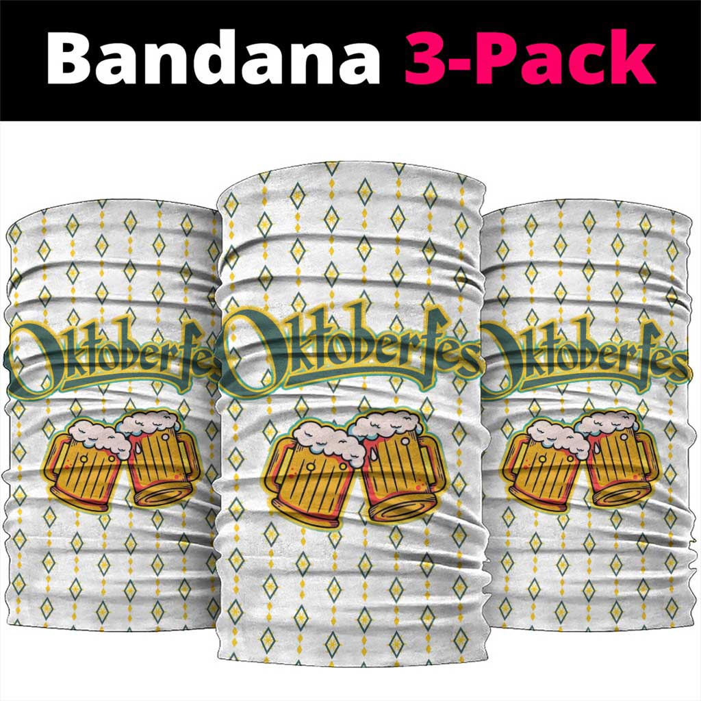 Oktoberfest Neck Gaiter with Oktoberfest Beer Mug Illustration White Diamond TS04