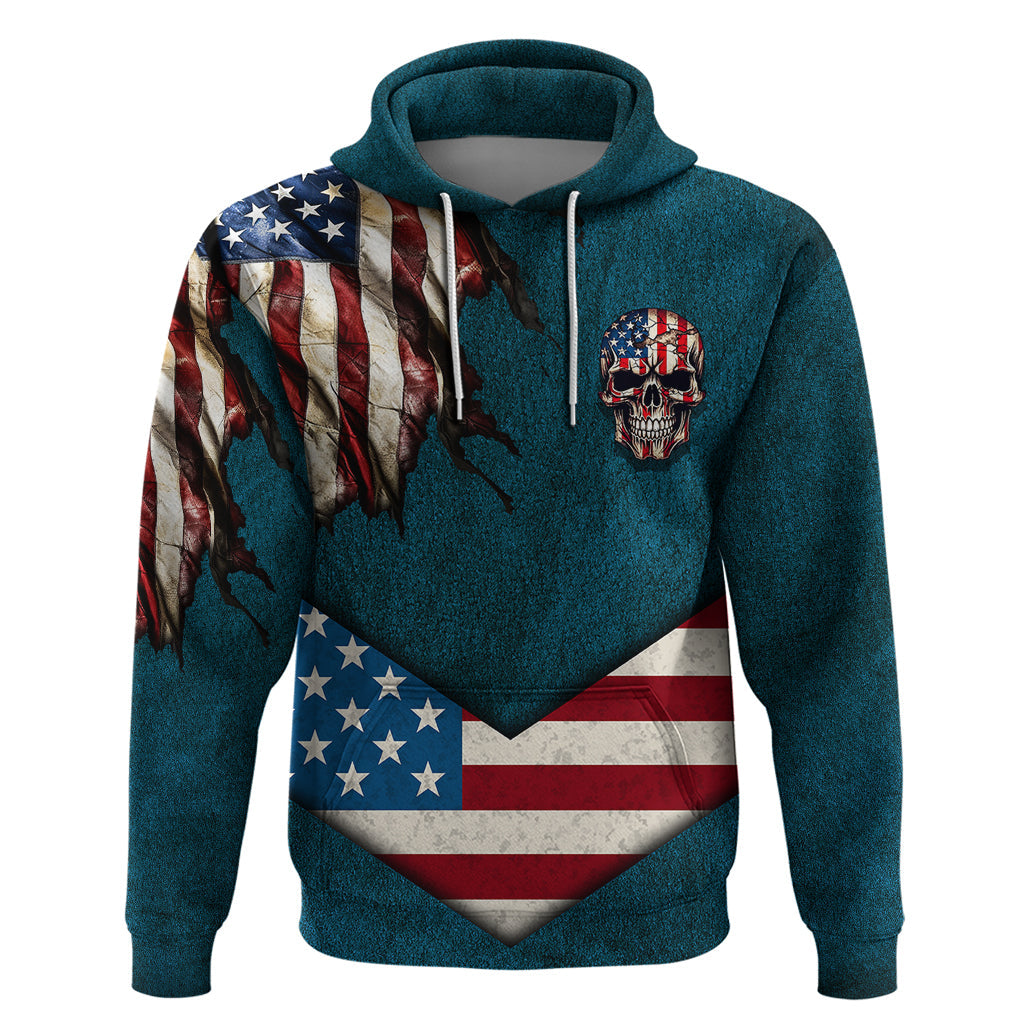 American Flag Skull Hoodie I'm an American I Have The Right To Bear Arms Your Approval Is Not Required TS04