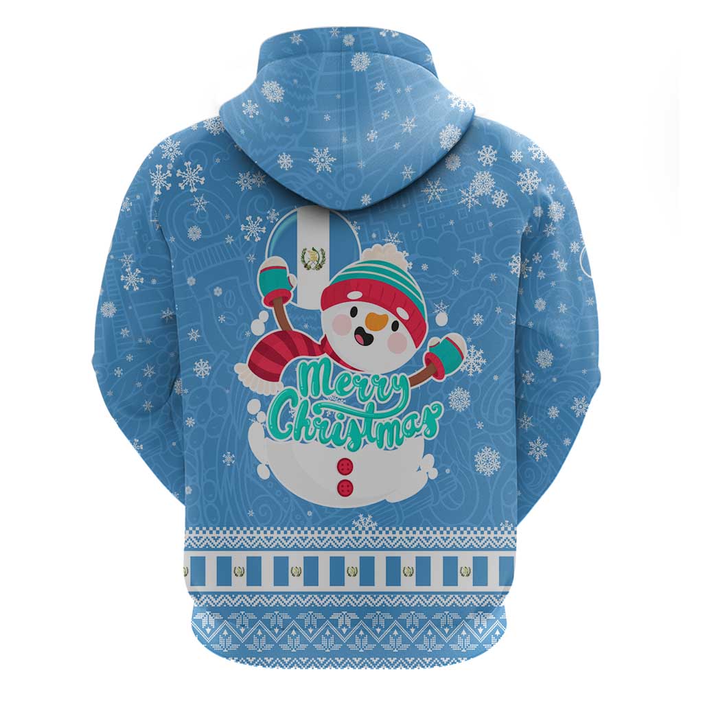 Guatemala Christmas Hoodie with Blue Christmas Monkey Tree Snowman and Snowflake TS04