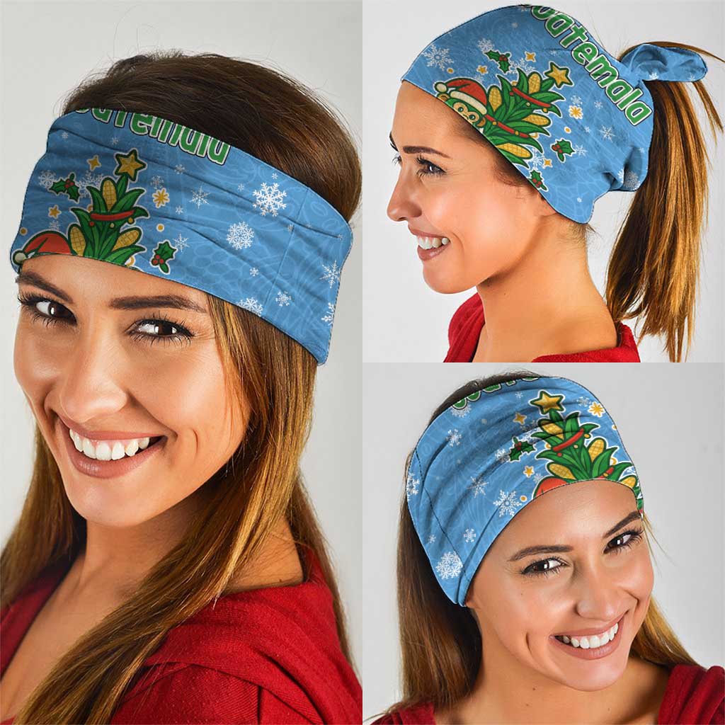Guatemala Christmas Neck Gaiter with Blue Christmas Monkey Tree Snowman and Snowflake TS04