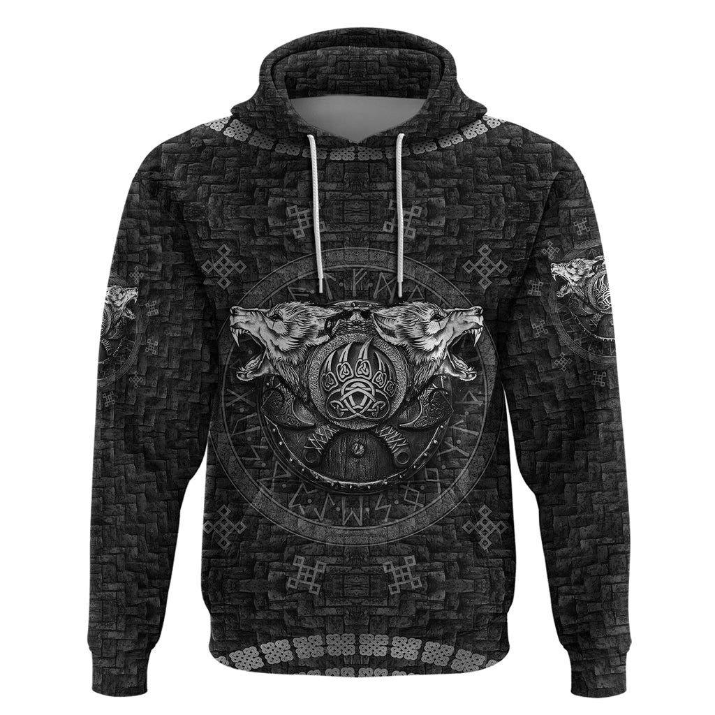 Viking Hoodie Norse Wolf and Bearclaw Fusion TS04