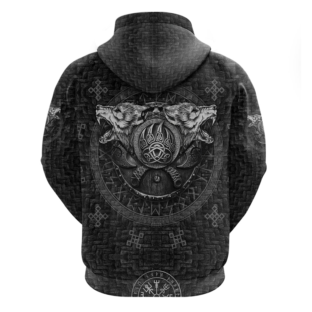 Viking Hoodie Norse Wolf and Bearclaw Fusion TS04
