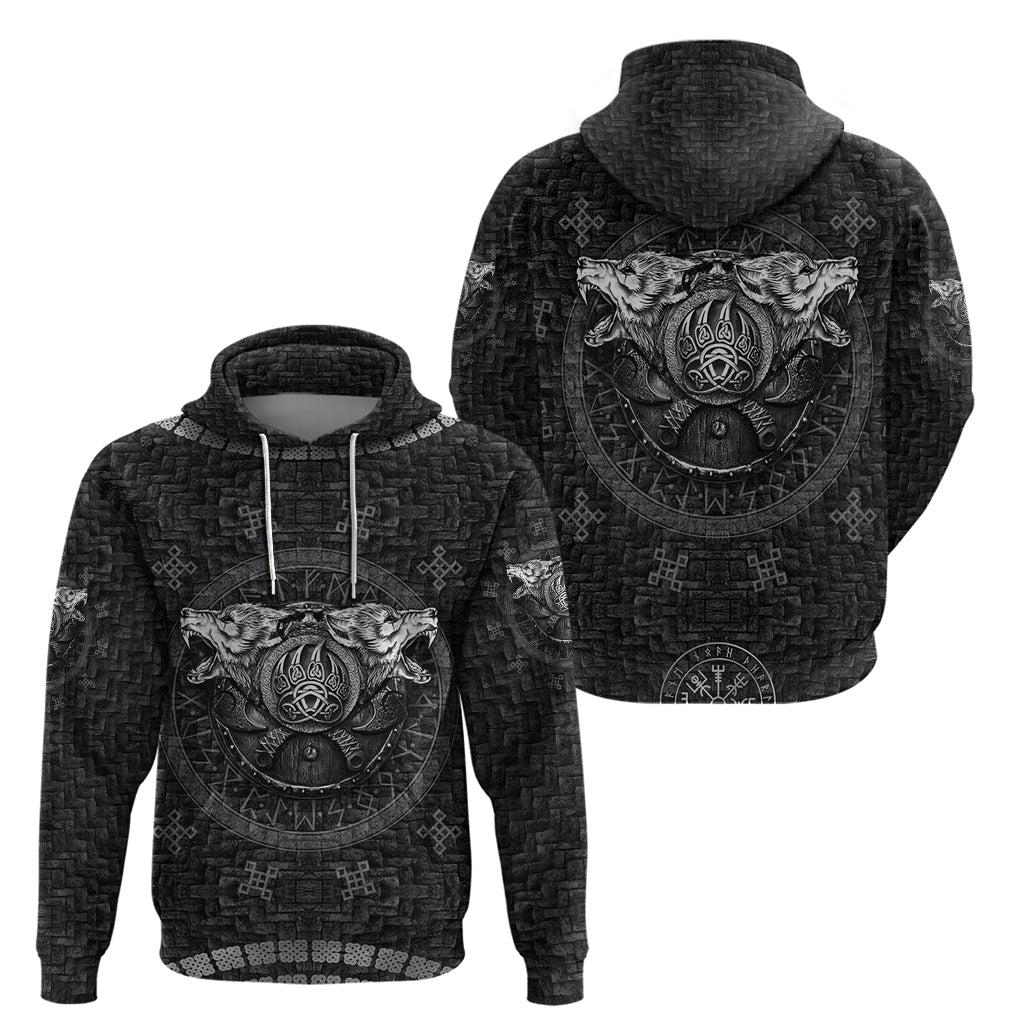 Viking Hoodie Norse Wolf and Bearclaw Fusion TS04