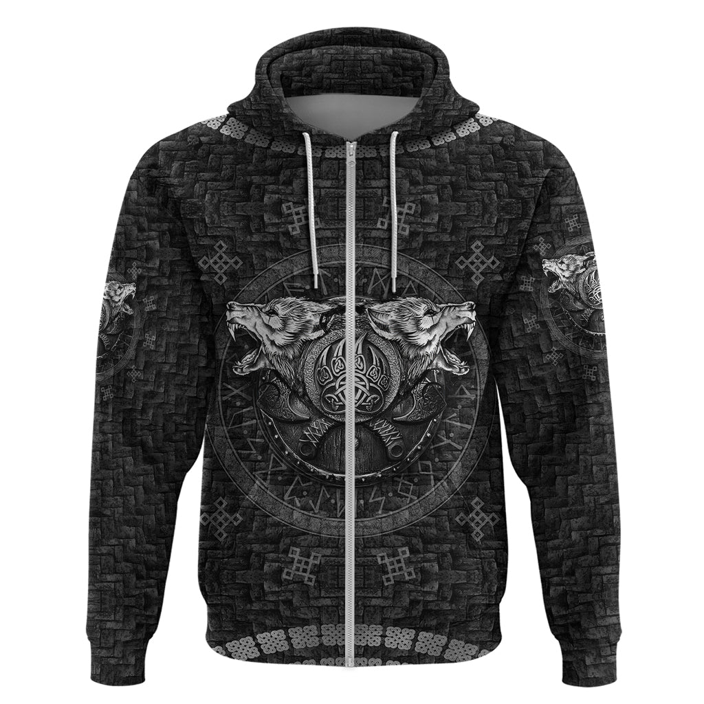 Viking Hoodie Norse Wolf and Bearclaw Fusion TS04