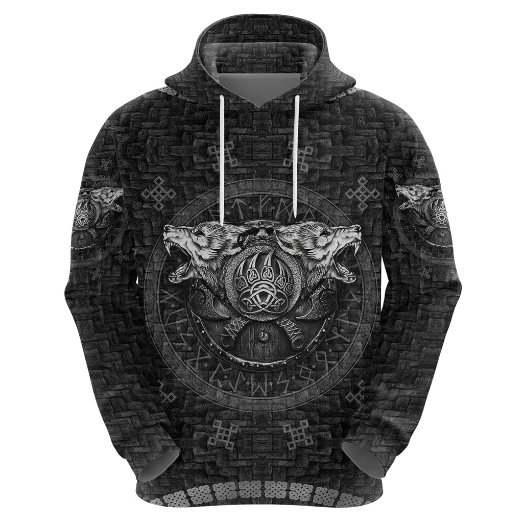Viking Hoodie Norse Wolf and Bearclaw Fusion TS04