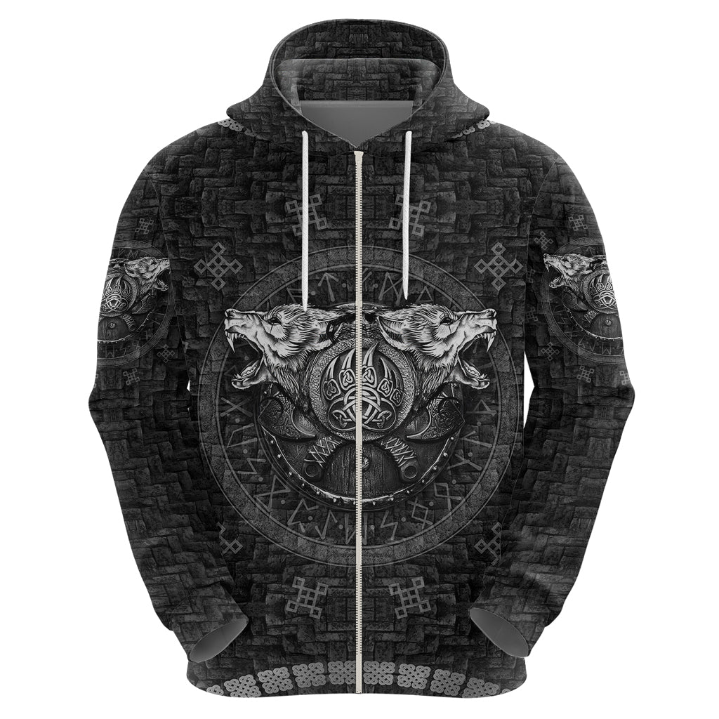Viking Hoodie Norse Wolf and Bearclaw Fusion TS04